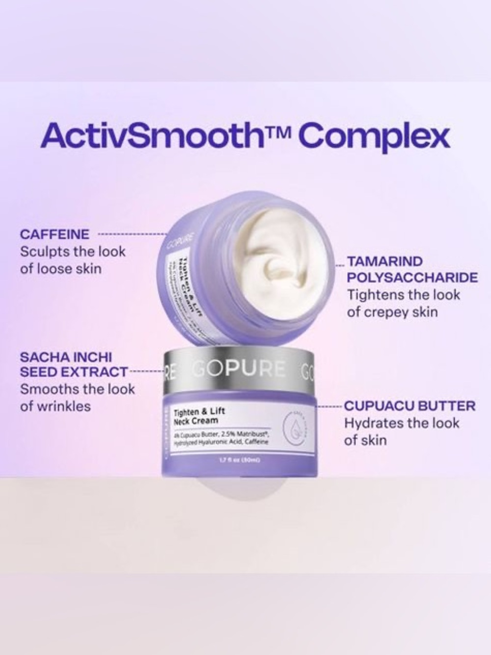 goPure Unscented Firm & Lift Neck and Chest Cream 1.7 fl Oz. NIB - Picture 5 of 15